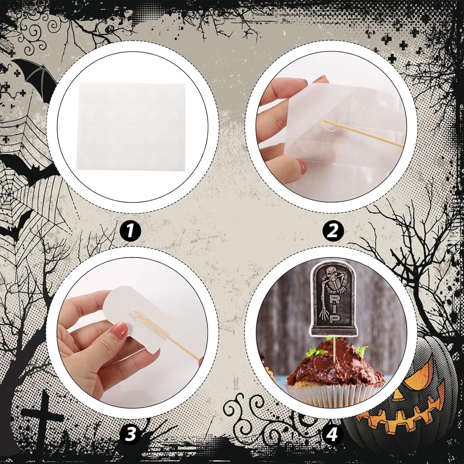 Halloween Cupcake Topper Grabstein Deko Toppers 8 Stk. Horror Party