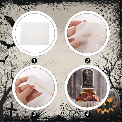 Halloween Cupcake Topper Grabstein Deko Toppers 8 Stk. Horror Party