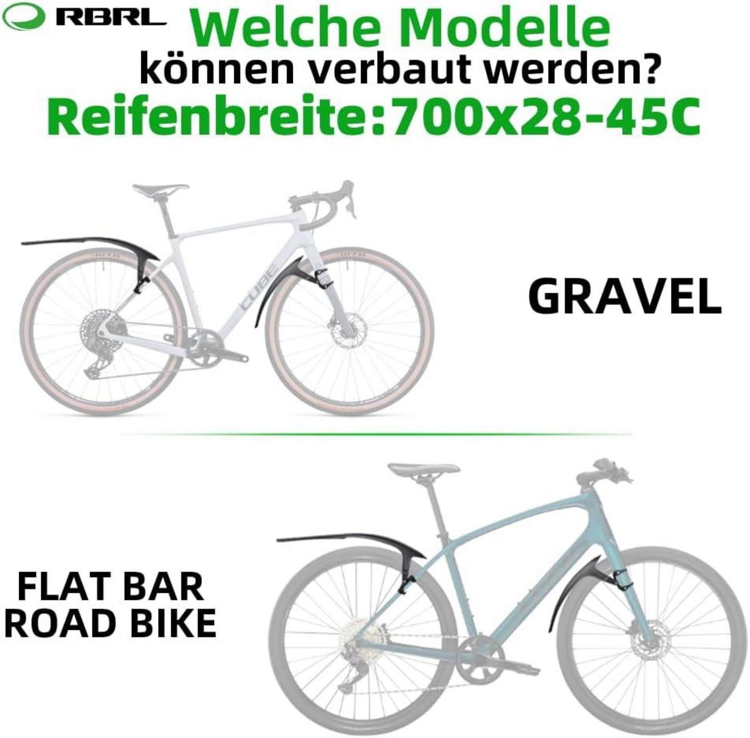 Fahrrad Schutzblech Set 28 Zoll verstellbarer Mudguard