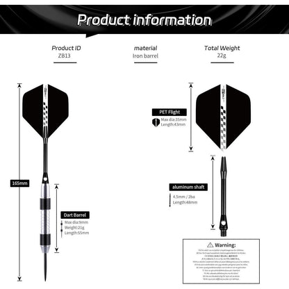 Professionelle Steel Dartpfeile Set 20g Metallspitze 6 Stück