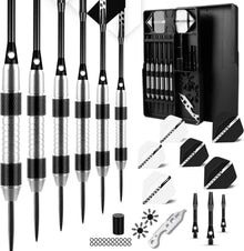 Dartpfeile Set Metallspitze 6 Stück 20g Profi Steeldarts 9 Aluminium