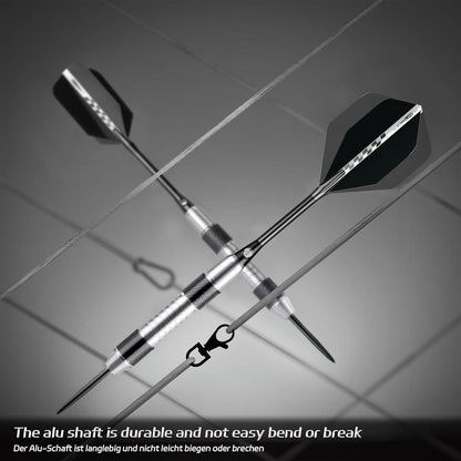Dartpfeile Metallspitze 6 Stück Profi Steeldarts 20g Aluminium Schaft