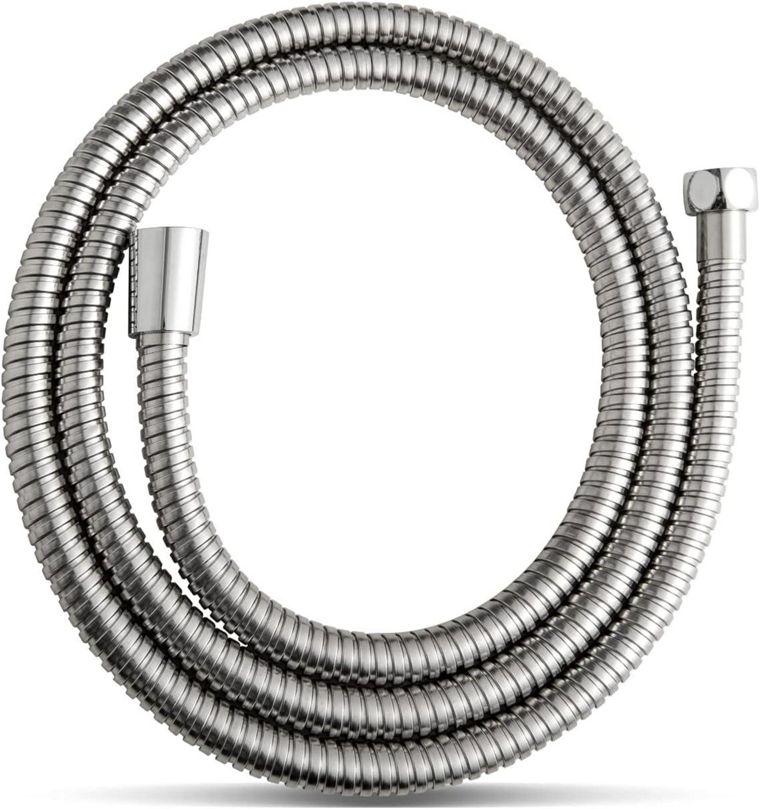 Edelstahl Duschschlauch Hochdruck Knickschutz Brauseschlauch 1,8m