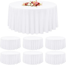Weiße Runde Tischdecken 6er Pack Polyester 305 cm für Hochzeiten