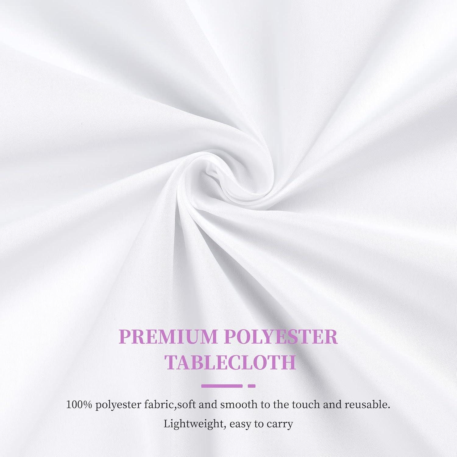 Weiße rechteckige Polyester-Tischdecke 6er Pack 153 x 320 cm