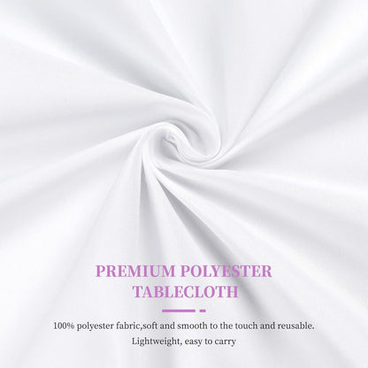 Weiße rechteckige Polyester-Tischdecke 6er Pack 153 x 320 cm