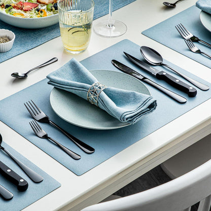 Besteckset Schwarz 48 Teile für 8 Personen mit Steakmessern