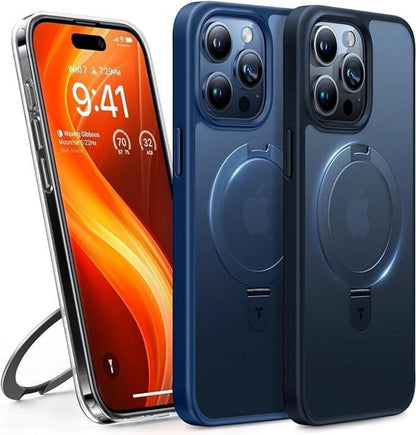 iPhone 15 Pro Hülle mit MagSafe, Militärschutz, Unsichtbarer Ständer