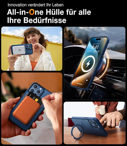 TORRAS Ostand iPhone 15 Pro Max Hülle MagSafe Schutzhülle Blau