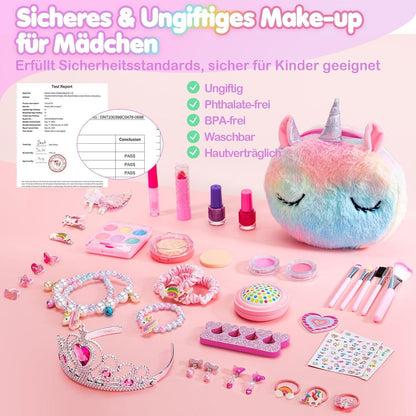 Makeup Adventskalender 2024 Mädchen 24 Tage Einhorn Schmuck
