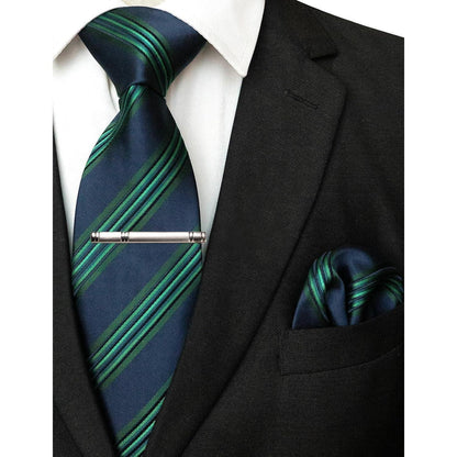 Krawatten Set Krawattenklammer Herren Krawatte Rot Grün