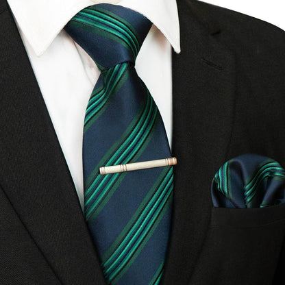 Krawatten Set Krawattenklammer Herren Krawatte Rot Grün