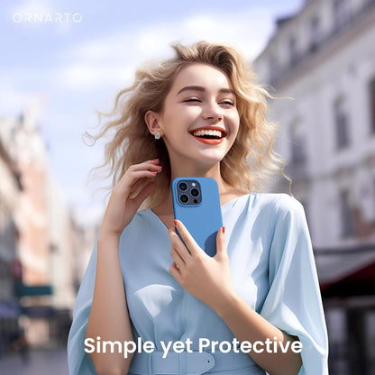 iPhone 15 Pro Hülle Silikon 6,1 Zoll flüssiges Material Blau