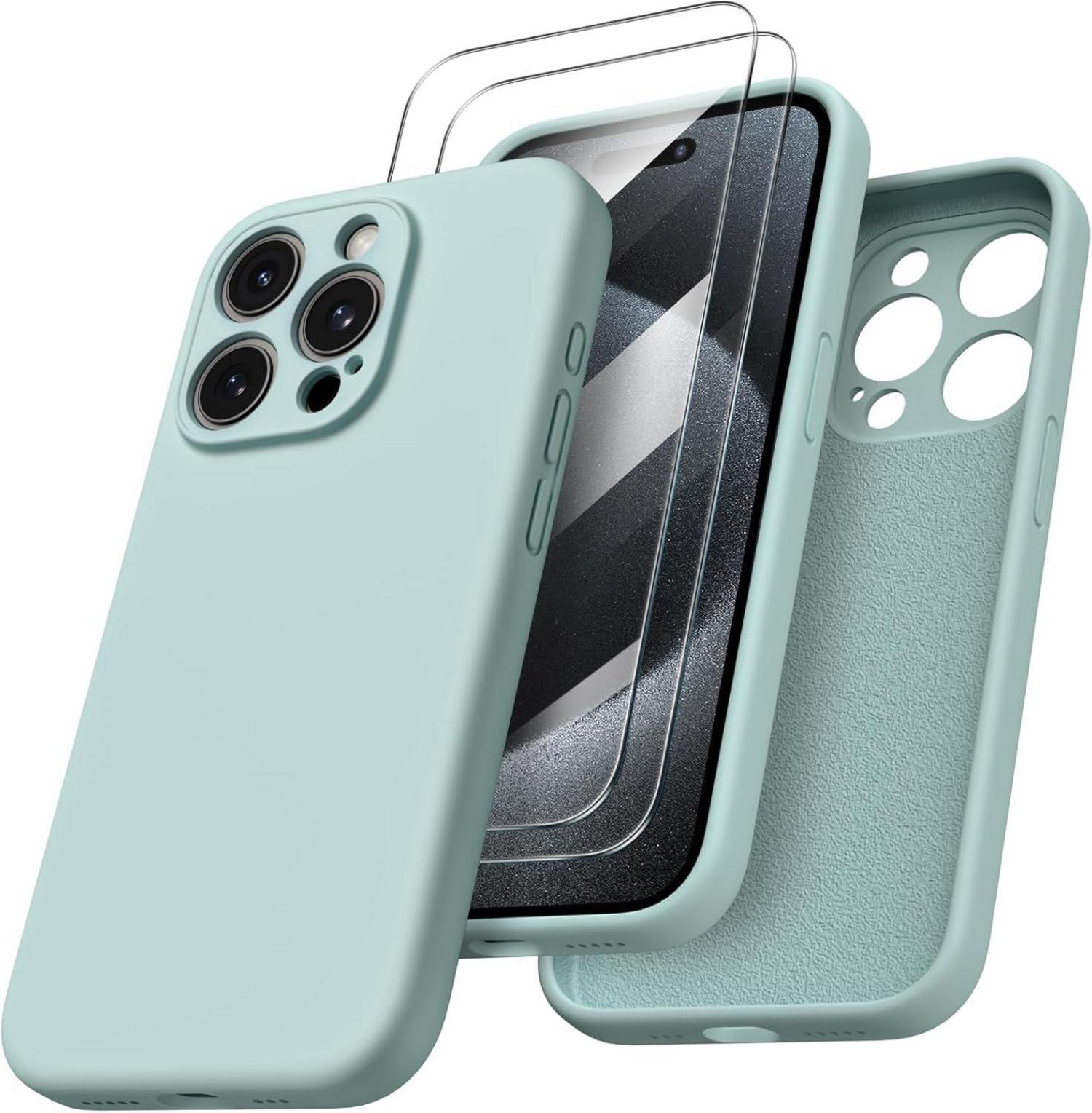 iPhone 15 Pro Hülle mit Kameraschutz, Schutzfolien & Mikrofaser