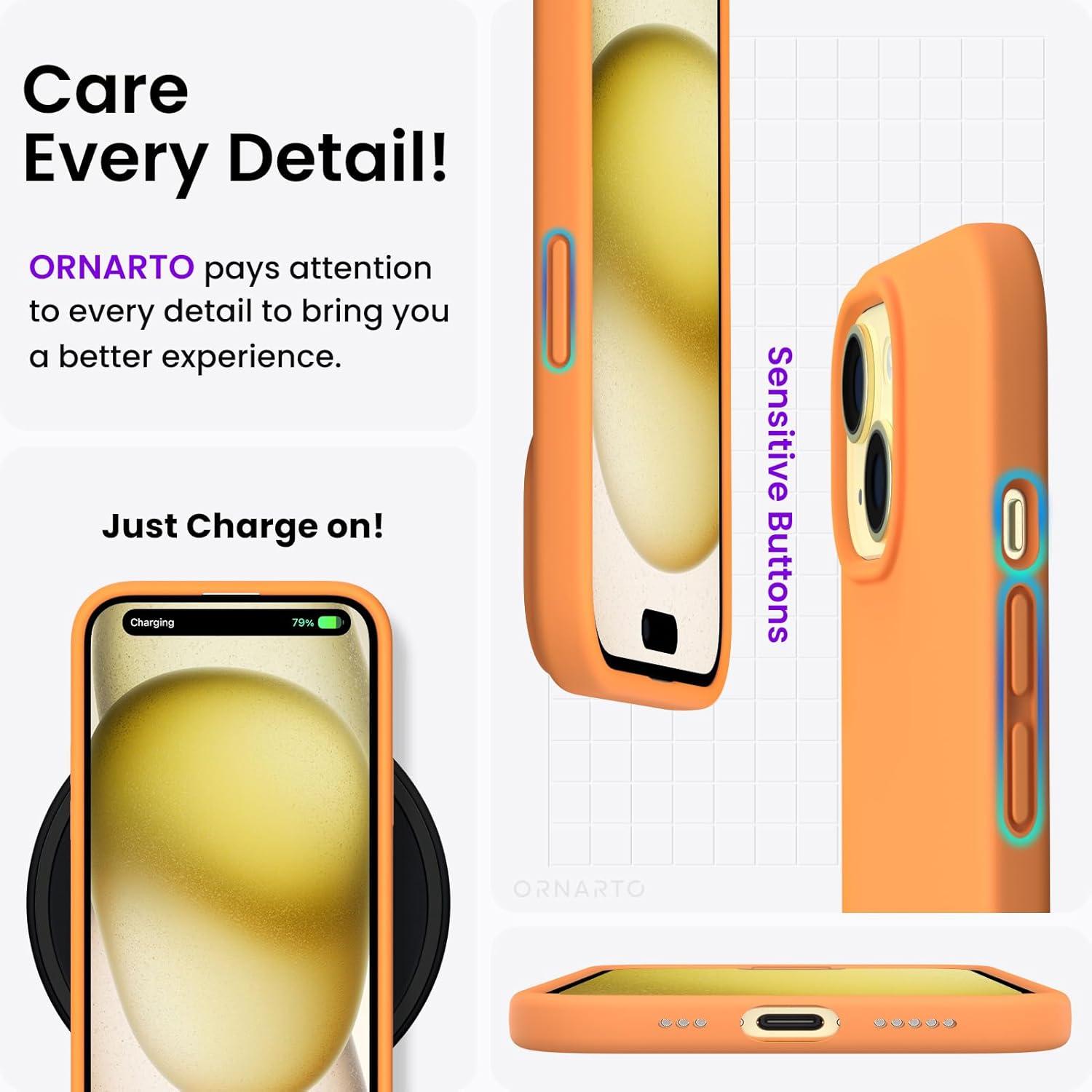 Silikonhülle für iPhone 15 6,1 Zoll - Ultra dünn, stoßfest - 20+ Farben