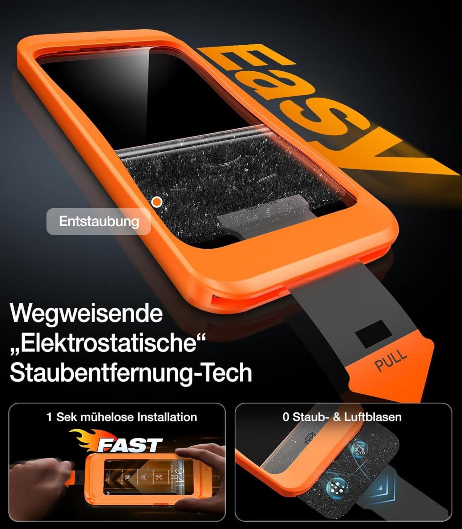 Schutzglas Panzerglas 2x für iPhone 14 Pro Max 15 Plus Full Screen