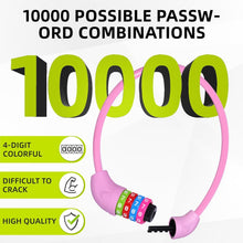 SPGOOD Fahrradschloss Kinder 10x650MM Rosa