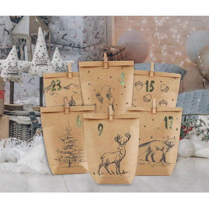 Adventskalender zum Befüllen 24 Weihnachtskalender Tüten