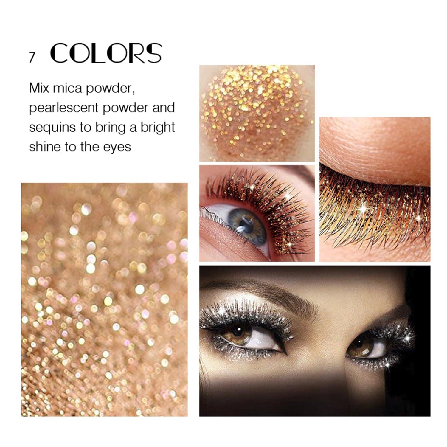 Diamond Glitter Mascara Topper Wimperntusche 4D Silk Fiber langlebig verdickend verlängernd