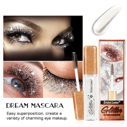 Glitzernde Diamond Mascara Wimperntusche 4D Silk Fiber Schwarz 601