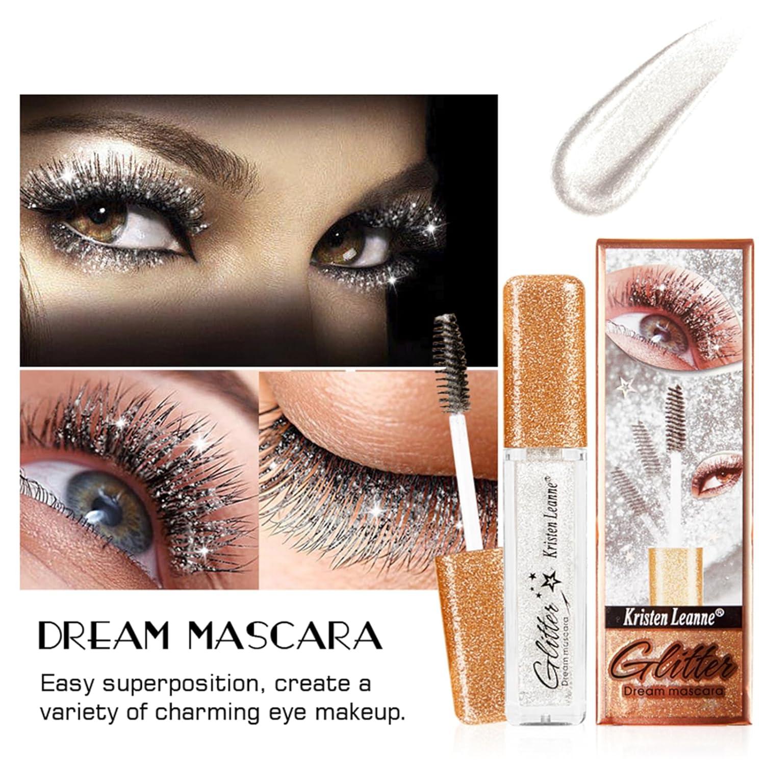 Glitzernde Diamond Mascara Wimperntusche 4D Silk Fiber Schwarz 601