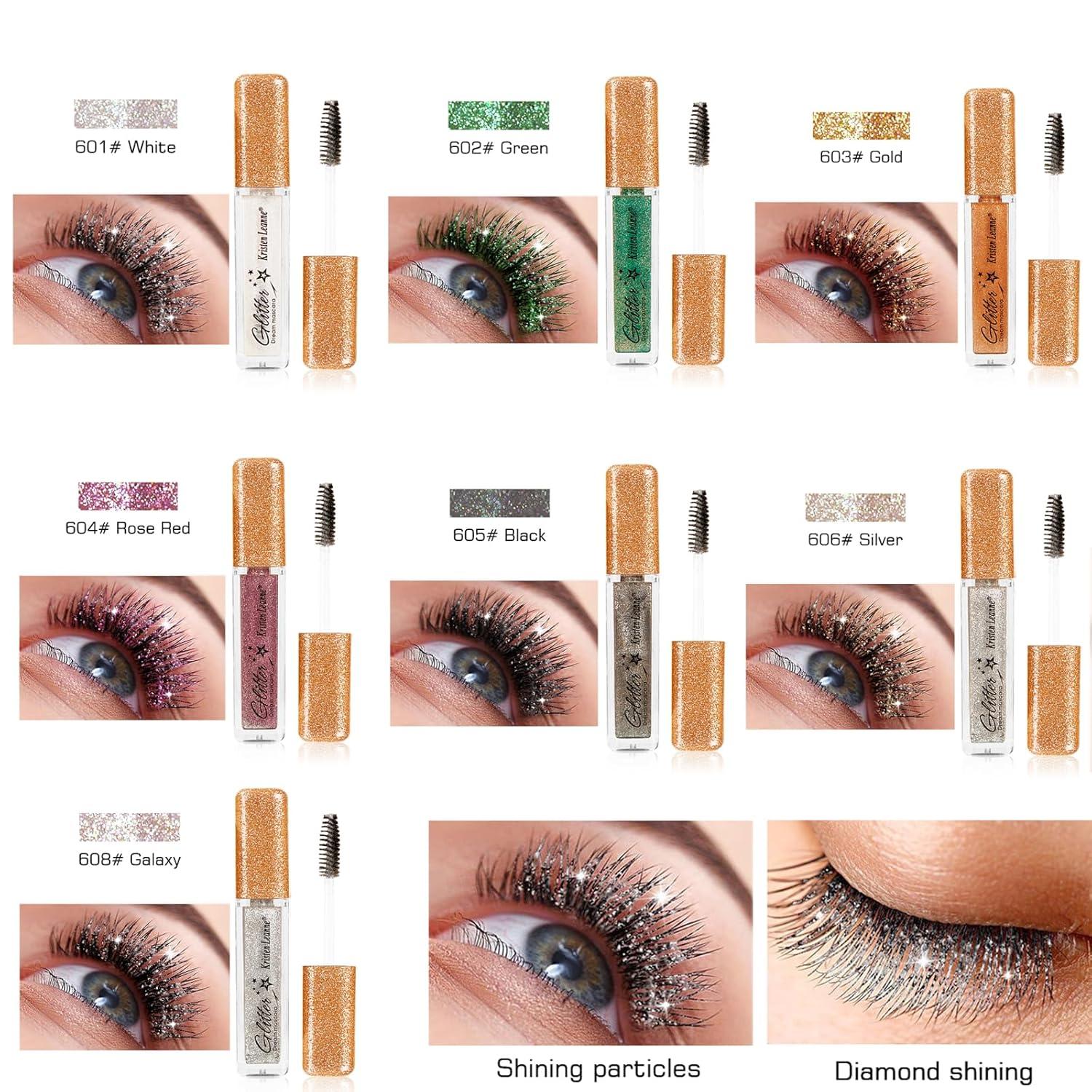Glitzernde Diamond Mascara Wimperntusche 4D Silk Fiber Schwarz 601