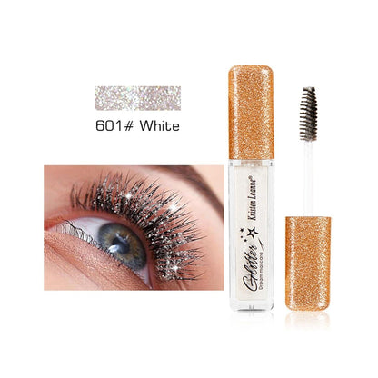 Diamond Glitter Mascara Topper Wimperntusche 4D Silk Fiber langlebig verdickend verlängernd