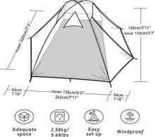Forceatt Zelt 2 Personen Camping Wasserdicht 3-4 Saison