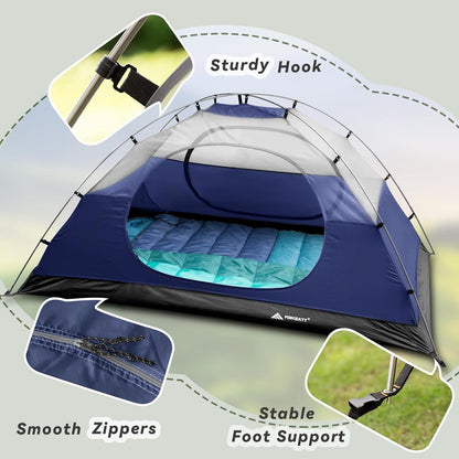 Forceatt Zelt 2 Personen Camping Wasserdicht Ultraleicht Trekking Outdoor Blau