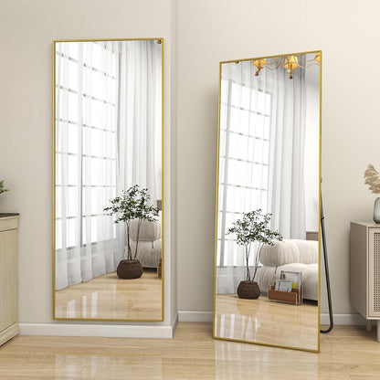 Ganzkörperspiegel Standspiegel Gold | 163x53cm, Minimalistisch