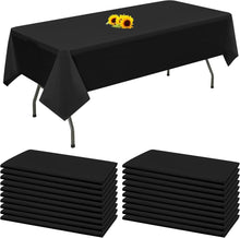 Schwarze Einweg-Tischdecken Set 20 Stück 137x274cm Premium PEVA