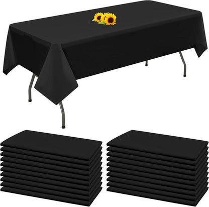 Schwarze Einweg-Tischdecken Set 20 Stück 137x274cm Premium PEVA