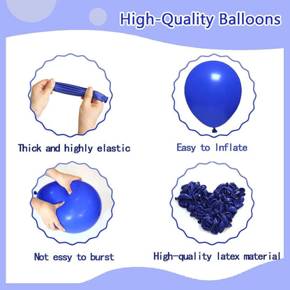 Luftballon Girlande Blau 120 Stück Set Geburtstag Hochzeit Party