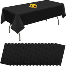 16er Packung Einweg-Tischdecken Schwarz rechteckige Kunststoff 137 cm