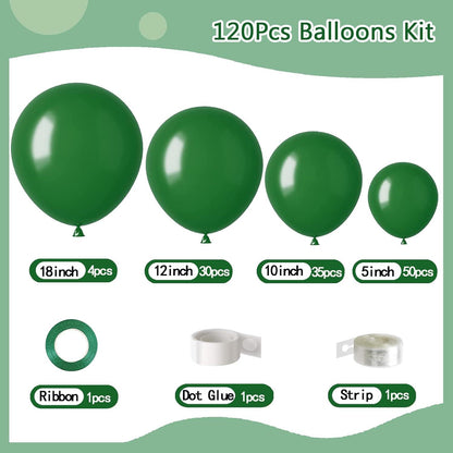 120er Set Grüne Luftballons für Geburtstag Hochzeit Party