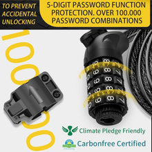 BOLEi Fahrradschloss mit Zahlencode 12mm 120CM Wasserdichtes