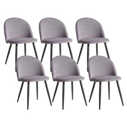 Samt Esszimmerstuhl Set (2/4/6) Grau – Modern & Komfortabel