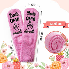 Kuschelsocken Damen mit Spruch "Beste Mama/Oma" | Geschenkverpackung