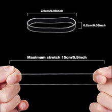 Transparente Mini Haargummis 300 Stück, elastisch für