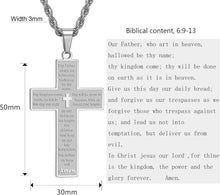 Kreuzkette Herren Silber Gold Schwarz Bibel Anhänger Männer