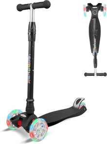 Kinderroller mit PU LED Rädern und Fußbremse, höhenverstellbar, bis 60
