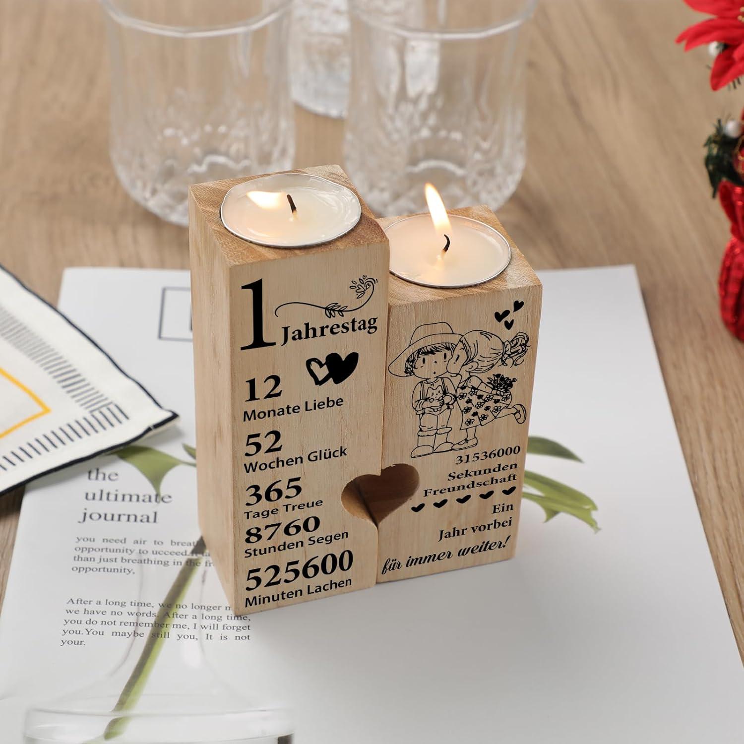 Blumuze Jahrestag Kerzenständer Hochzeitstagsgeschenk Paare