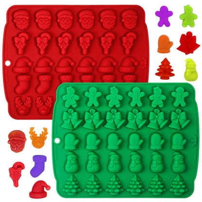 Kamehame Weihnachtssilikonform für Pralinen & Schokolade 2er Set