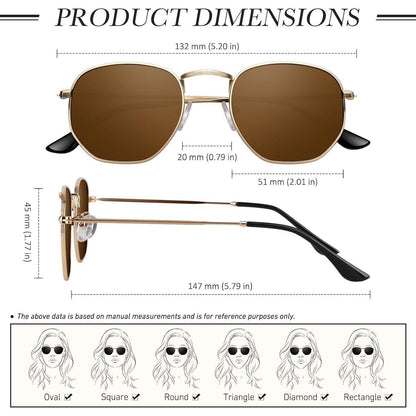 Sunier Sonnenbrille Damen Herren Polarisiert UV400 Schutz