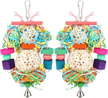 Vogelspielzeug zum Aufhängen mit natürlicher Sola-Kugel und