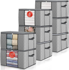 Aufbewahrungstasche 90L 8tlg. mit Deckel Grau Organizer Boxen