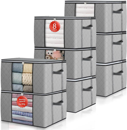 Aufbewahrungstasche 90L 8tlg. mit Deckel Grau Organizer Boxen
