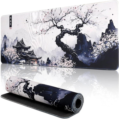 Japanisches Mauspad mit Kirschblütenmotiv, rutschfeste Gaming Matte
