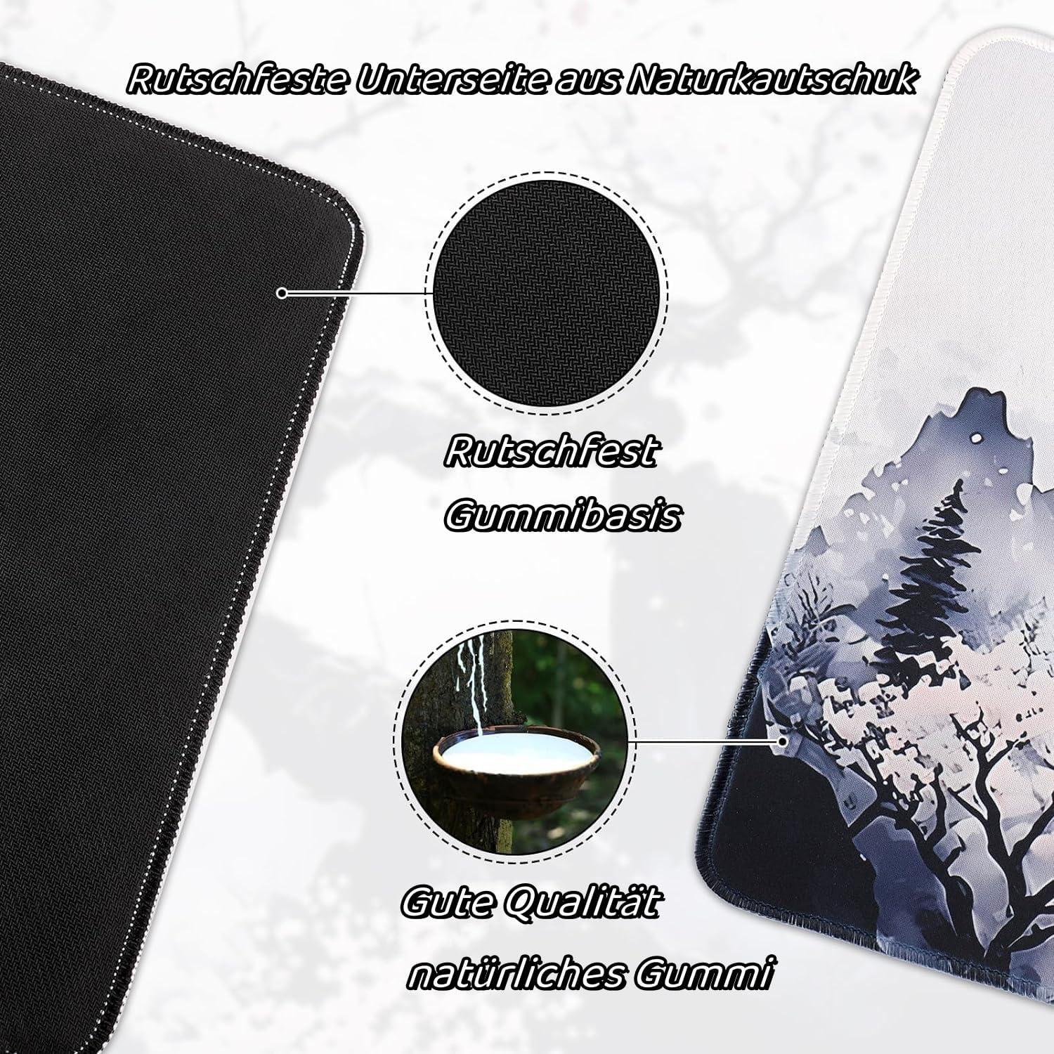 Japanisches Mauspad Kirschblüte Schreibtisch Matte Anime Gaming Tastatur Matte