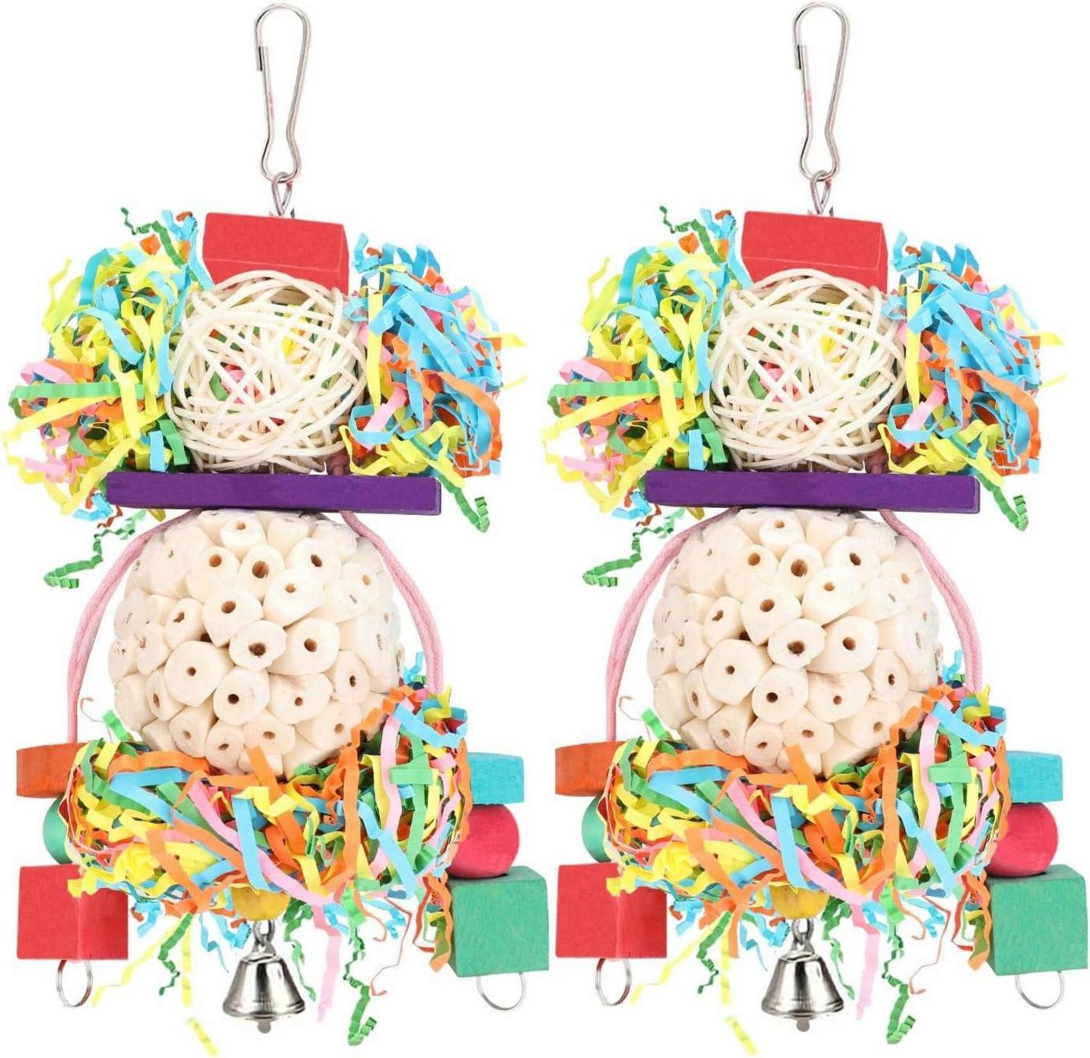 Vogelspielzeug für Papageien Aufhängbar Sola-Ball Kauspielzeug